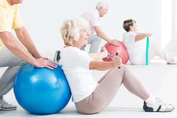 Older adults pilates rehabilitation therapy